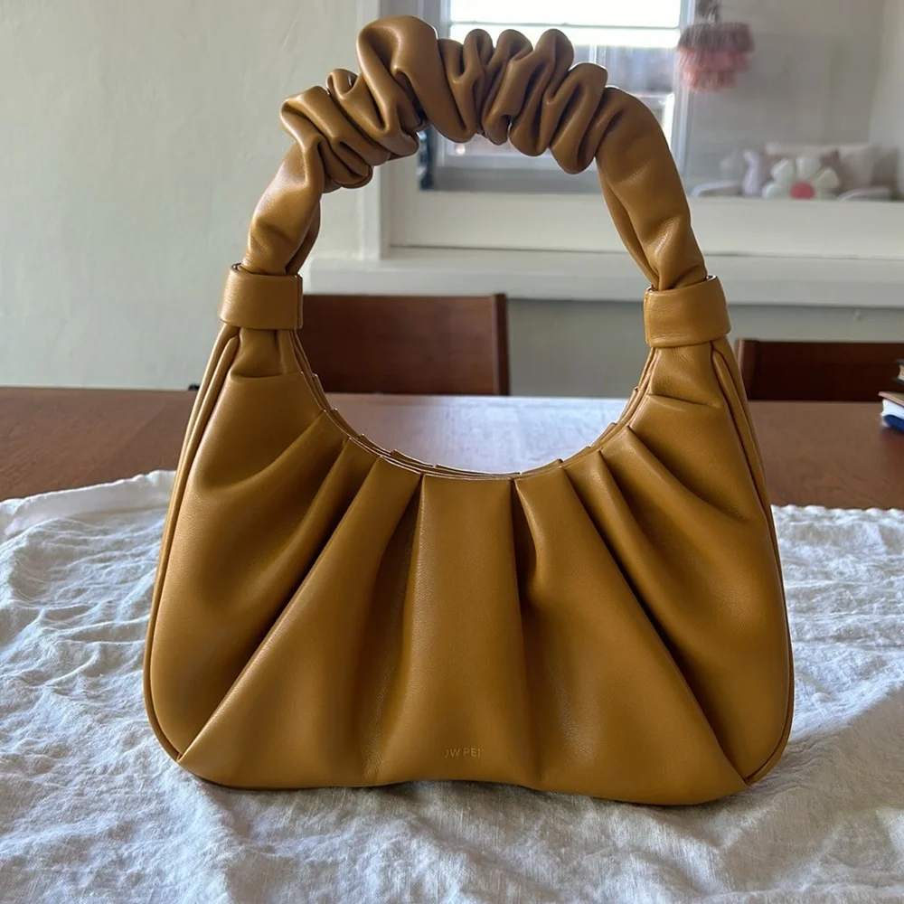 JW PEI Gabbi Ruched Hobo Handbag in Mustard Color “Beer” - Picture 5 of 6